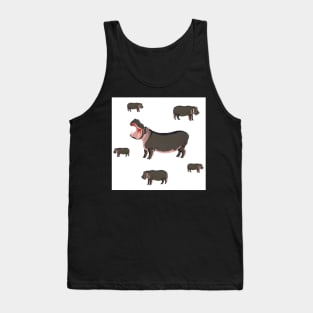 Happy vintage hippos Tank Top